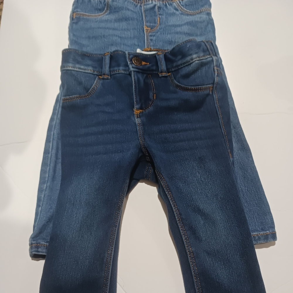 $4 Final Old Navy "Jeggins & Straight Leg Jeans" Sz. 2T Navy Denim - Picture 2 of 8